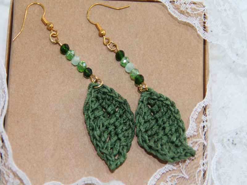 Χειροποίητα πλεκτά σκουλαρίκια