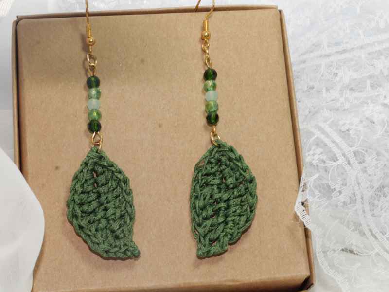 Χειροποίητα πλεκτά σκουλαρίκια - Εικόνα 2