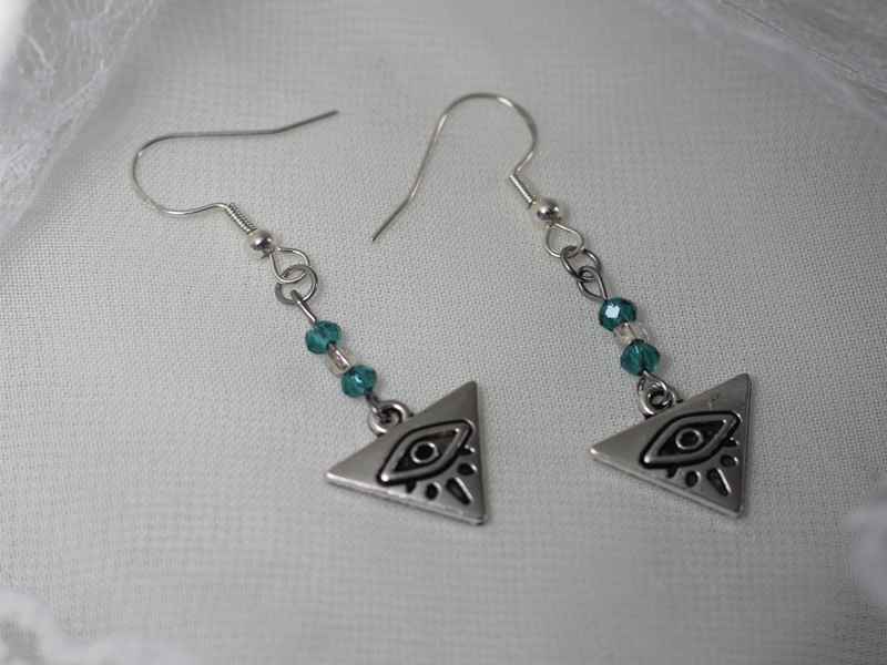 Χειροποίητα Σκουλαρίκια με Μάτι Προστασίας