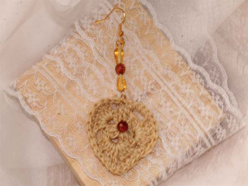 Πλεκτά Χειροποίητα Σκουλαρίκια - Εικόνα 2