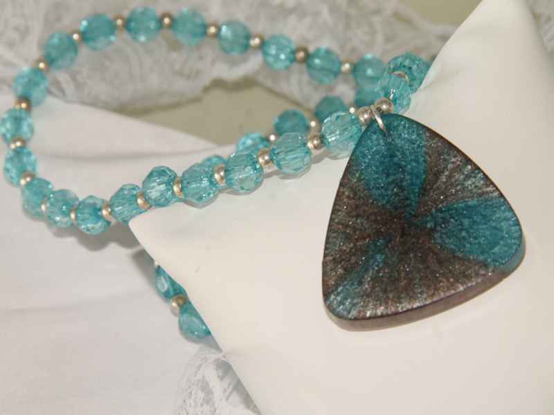 Μακρύ Κολιέ "Forest" από Υγρό Γυαλί - Εικόνα 3