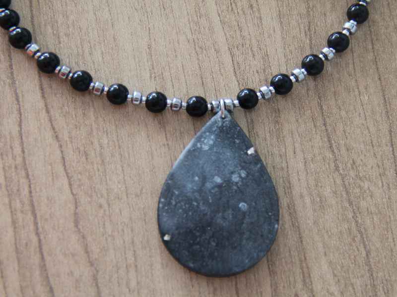 Grey Cloud – Κολιέ με Υγρό Γυαλί & Ημιπολύτιμες Πέτρες - Εικόνα 3