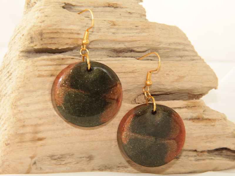 Σκουλαρίκια "Life Cycle" Από Υγρό Γυαλί